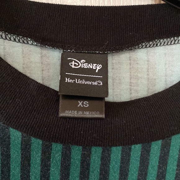 Disney Her Universe HM Haunted Mansion Striped Ghost Host Babydoll Dress - Picture 8 of 10